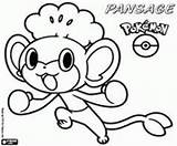 Coloring Pokemon Pansage Pages Monkey Feraligatr Pokémon sketch template