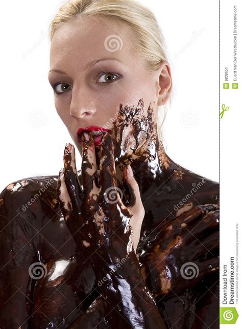 Kissing Chocolate Stock Image Image Of Body Messy