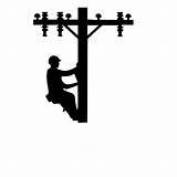 Lineman Dxf Electrician sketch template