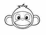 Coloring Monkeys Pages Monkey Printable Face Colouring Printablecolouringpages Via sketch template