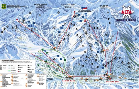 Utah Ski Maps Alta Ski Resort Trail Map