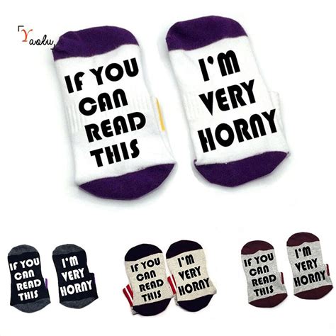 If You Can Read This I M Very Horny Sock Cotton Unisex Sock Slippers