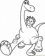 Dinosaur Arlo Coloringpages101 Dinosaurs Pixar sketch template