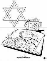 Coloring Hanukkah Doughnut Hellokids sketch template