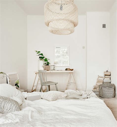decordots white  natural bedroom styling