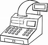 Cash Register Cashier Drawing Coloring Draw Pages Money Template Getdrawings sketch template