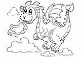 Dragon Coloring Pages Cute Dragons Kids Printable Flying Sheets Drawing Fire Breathing Getdrawings Animal Choose Board Popular sketch template