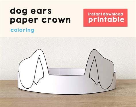 printable dog ear headband template  printable