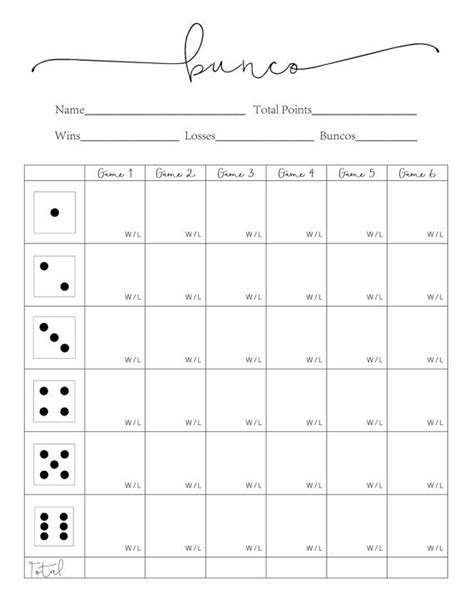 printable bunco score sheets spring