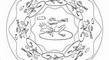 Coloring Pages Mandala Frog sketch template