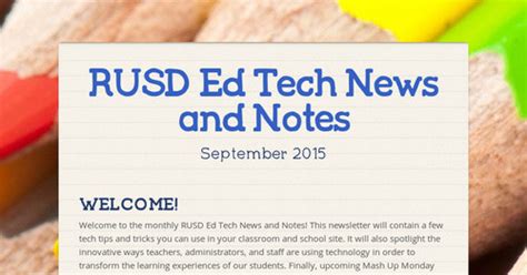 rusd ed tech news  notes smore newsletters