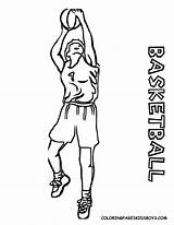 Coloring Basketball Pages Printable Players Sports Popular Coloringhome sketch template