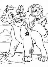 Kion Guard Lion Bunga Coloring Pages Fun Kids sketch template
