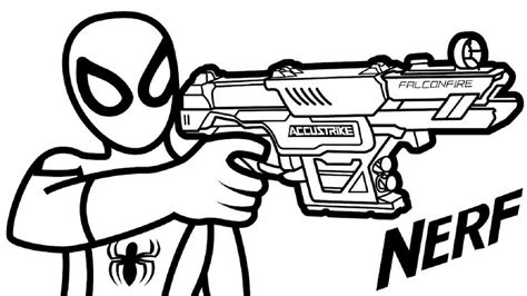 nerf gun  colouring pages