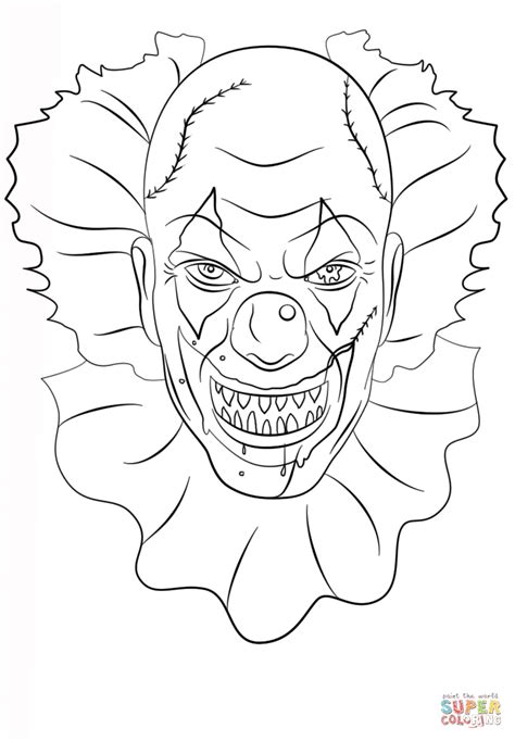 printable clown coloring pages
