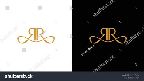 modern luxury rr letter initials logo stock vector royalty