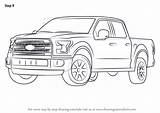 Trucks Step Ford Draw Truck 4x4 150 Drawing Pickup Duty Super Raptor Drawings Car Tutorials Cars Tailgate Bed Series Rogers sketch template