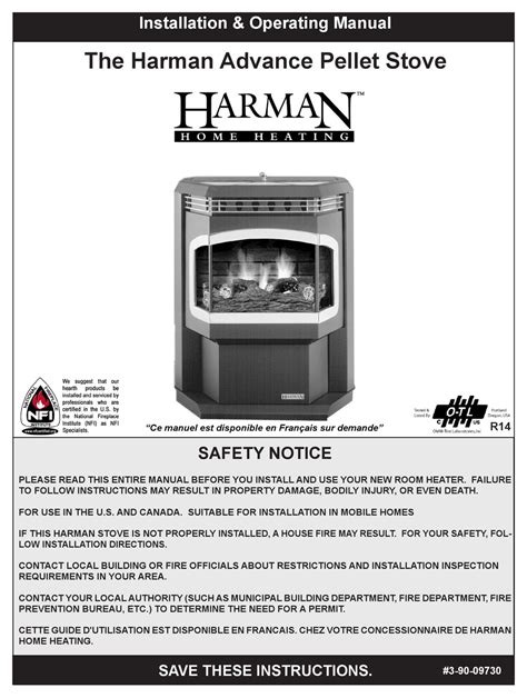 harman advance pellet stove maintenance manual   manualslib