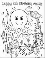 Sea Coloring Pages Ocean Creatures Life Animals Animal Print Printable Adult Under Beach Detailed Realistic Marine Color Island Cloudy Meatballs sketch template