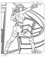 Coloring Avengers Pages Widow Kids sketch template