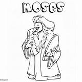 Commandments Moses sketch template