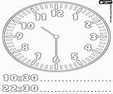 Clock Ten Past Half Says sketch template