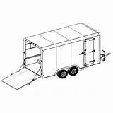 Trailer Cargo Blueprints Tandem Axle Covered Drawing Plan Model Master Diy Getdrawings Shop sketch template