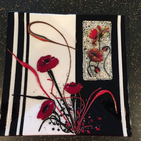 Work By Annie Dotzauer Poppy Fun Glass Art Projects Fused Glass Art