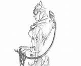 Catwoman Arkham sketch template