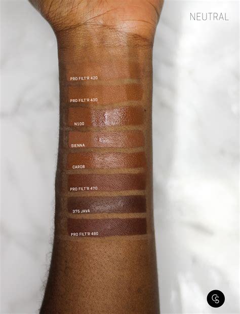 fenty beauty pro filt r foundation finder — cocoa swatches