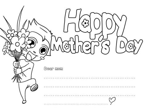 mothers day coloring  kids coloring pages