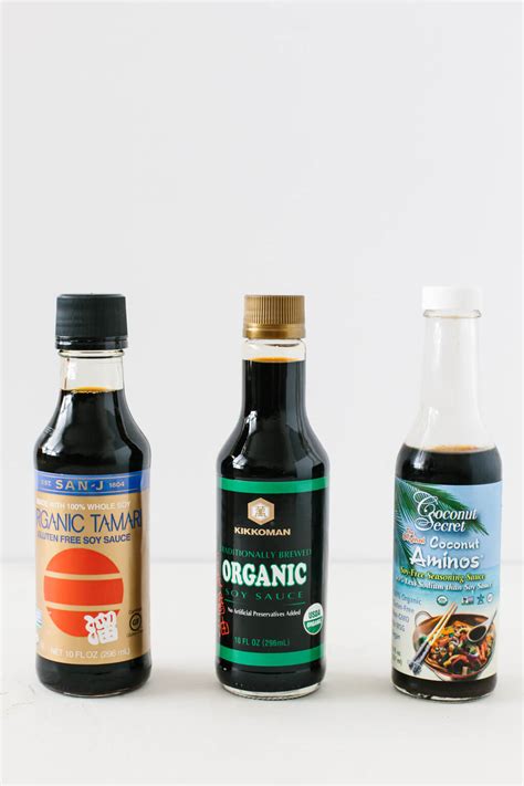 tamari  soy sauce  coconut aminos downshiftology