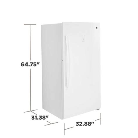 Ge Garage Ready 17 3 Cu Ft Frost Free Upright Freezer White In The
