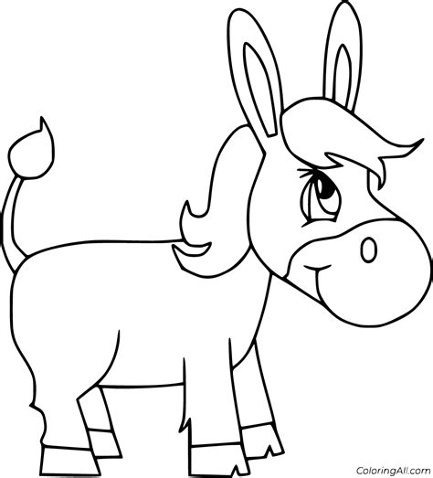 cute baby donkey pages coloring pages