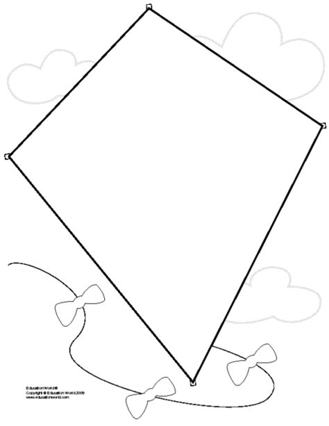 photo  diamond shape kite template coloring page coloring home