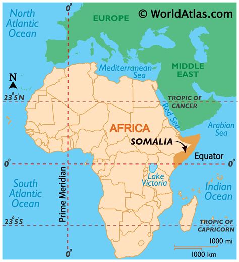 somalia latitude longitude absolute  relative locations world atlas