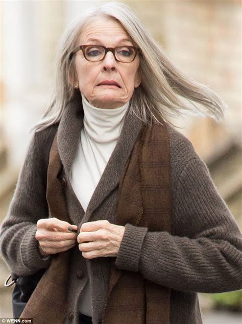 diane keaton cuts a chic figure as she resumes filming in north london