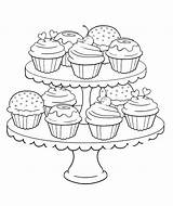 Cupcakes Einhorn Ausmalbilder sketch template