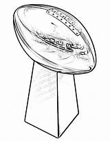 Superbowl Trophy sketch template