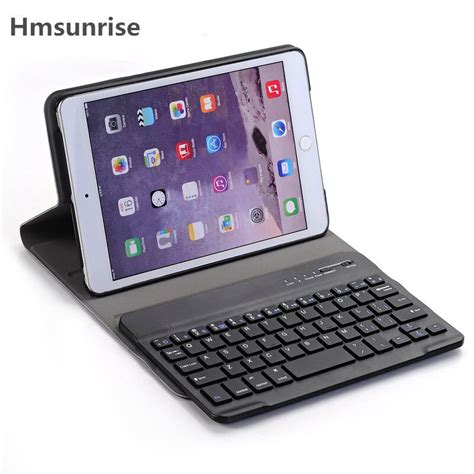 buy hmsunrise  ipad mini  removable wireless bluetooth keyboard case