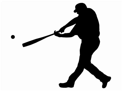 baseball player silhouette vector  getdrawings