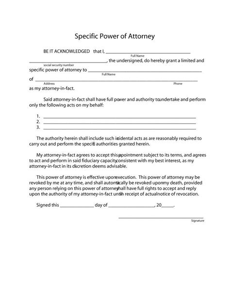 durable power  attorney form