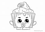 Coloring Pages Shopkins Cupcake Chic Kids Printable sketch template