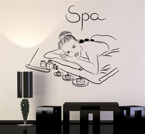vinyl wall decal spa beauty salon massage relax stickers mural unique