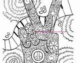 Hippie Coloring Pages Getdrawings Printable sketch template