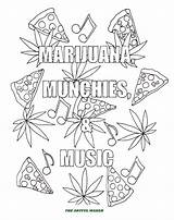 Coloring Weed Pages Marijuana Adult Leaf Munchies Music Cannabis Printable Pot Drawing Step Plant Getdrawings Zoom Etsy Popular sketch template