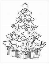 Tree Christmas Coloring Gifts Pages Printable Big Kids sketch template