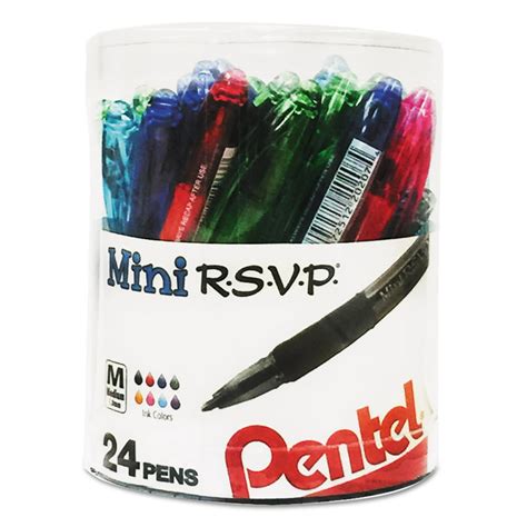 pentel rsvp mini ballpoint   mm assorted ink pack