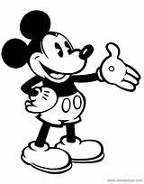 Mickey Coloring Classic Mouse Pages Disney Presenting Disneyclips Funstuff sketch template