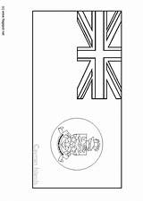 Coloring Islands Falkland Cayman Flag sketch template